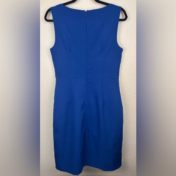 Sam Edelman Sleeveless Royal Blue Cowl Neck Sheath Dress Size 6 - Picture 5 of 6